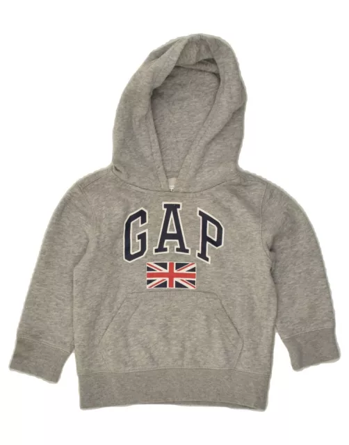 GAP Baby Boys Graphic Hoodie Jumper 18-24 Months Grey Cotton BH18