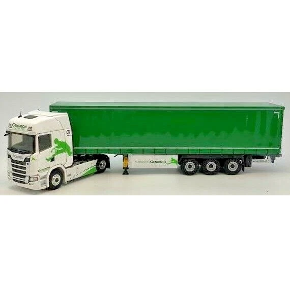AWM Scania 164 L + Semi DHL – Tautliner 3 Essieux – Miniature 1/87 HO – Occasion