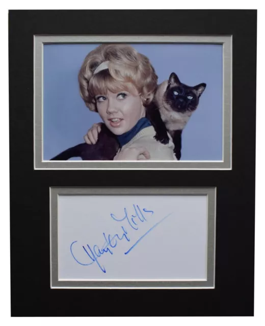 Hayley Mills Signed Autograph 10x8 photo display Hollywood Films AFTAL COA