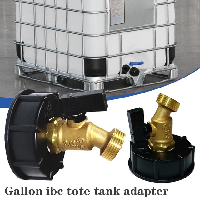 275-330 Gallon IBC Tote Water Tank Adapter 2" Brass Sell Hose Faucet Valve Q6F4