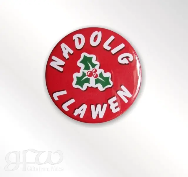 Nadolig Llawen - Small Button Badge - 25mm diam
