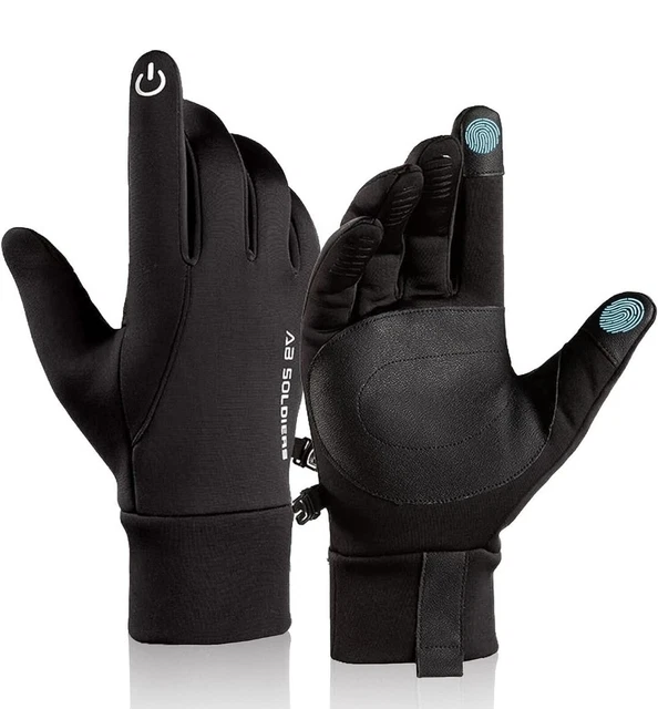 Guanti Da Moto Invernali Impermeabile Guanti Moto Antivento Touchscreen Taglia L