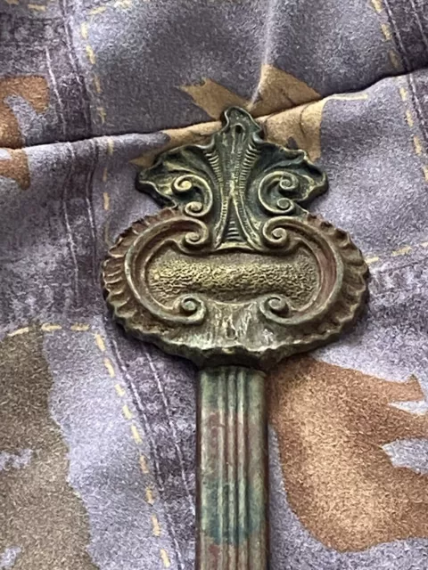 Antique Art Deco Curtain Rod Cast Aluminum Extending Telescoping