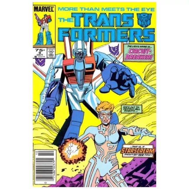 Transformers (1984 series) #9 Newsstand in VG minus condition. Marvel comics [w: