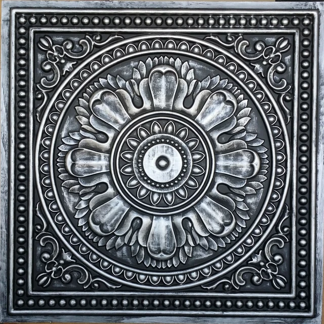 Drop in Ceiling tiles Faux tin antique tin decor Bar wall panels PL17 10pcs/lot