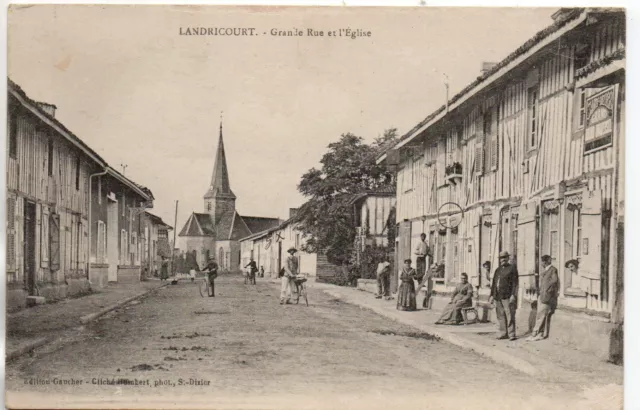 LANDRICOURT - Marne - CPA 51 - Eglise et grande rue