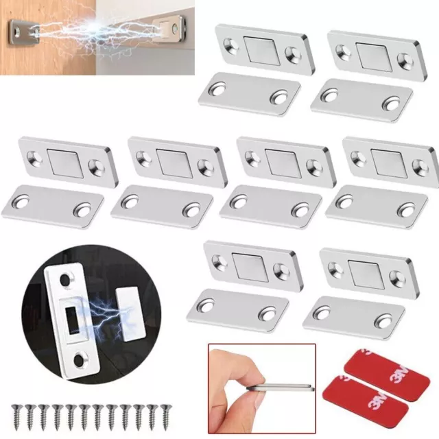 10X Sehr Starke Magnete Türschrank Schrank Magnet Fang Riegel Schrankverschlüsse