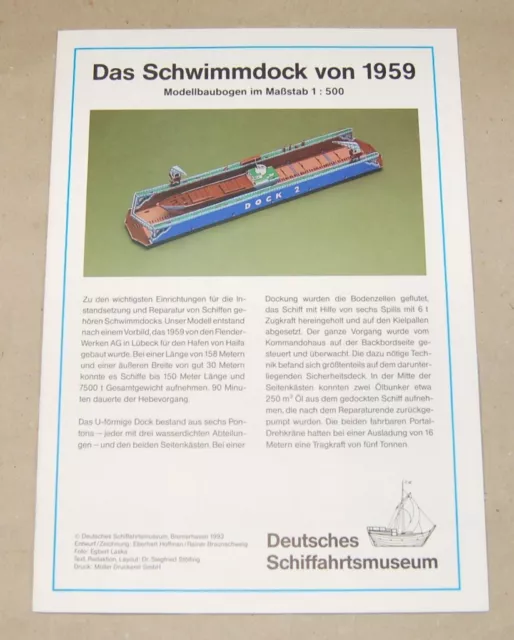 Schwimmdock Dock 2 von 1959 für Haifa - 1:500 - DSM Deutsches Schiffahrtsmuseum