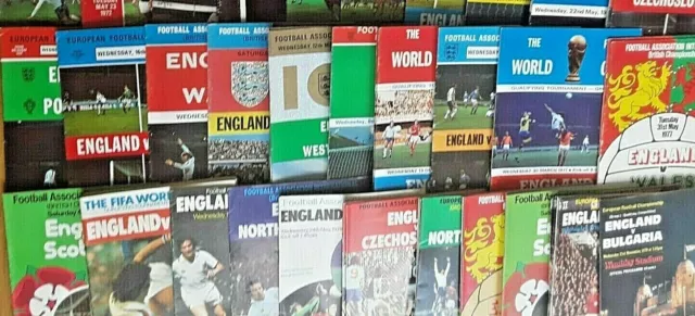 ENGLAND HOME INTERNATIONAL FOOTBALL PROGRAMMES 1975 to 1980 ~ YOU CHOOSE WHICH