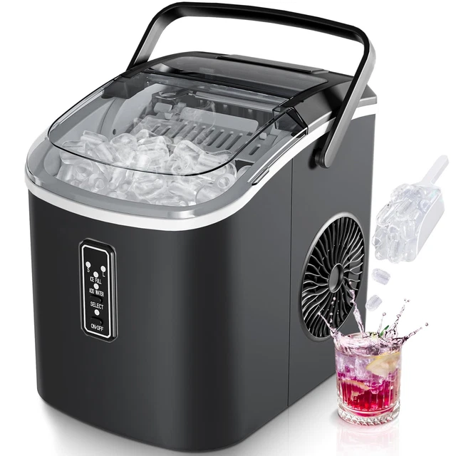 HOMCOM Macchina del Ghiaccio per Casa Autopulente Professionale 2L, 9