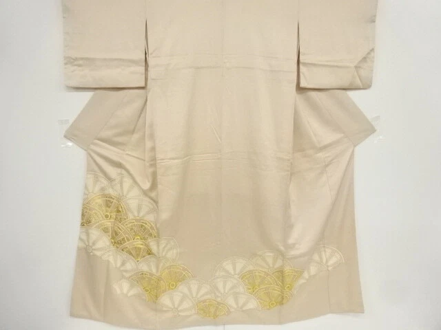 42005# Japanese Kimono / Antique Kimono / Kinsai / Embroidery / Wheel