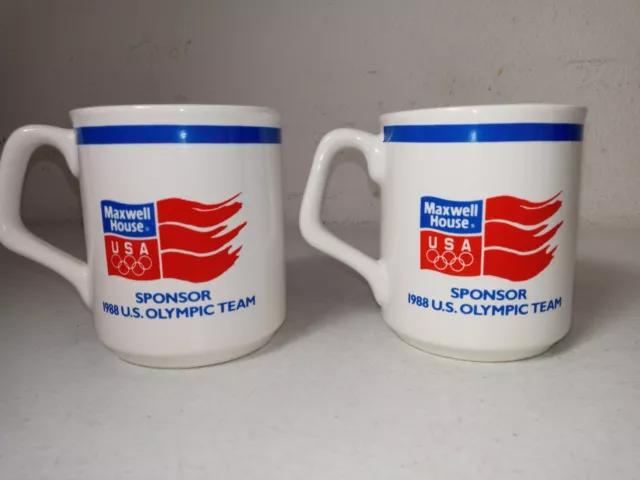 Vintage Maxwell House Coffee Cup Mug Sponsor for the 1988 Calgary Olympic Team