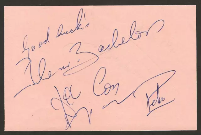 The Bachelors Musical Group & Jimmy Tarbuck Rare Original4 X Autographs