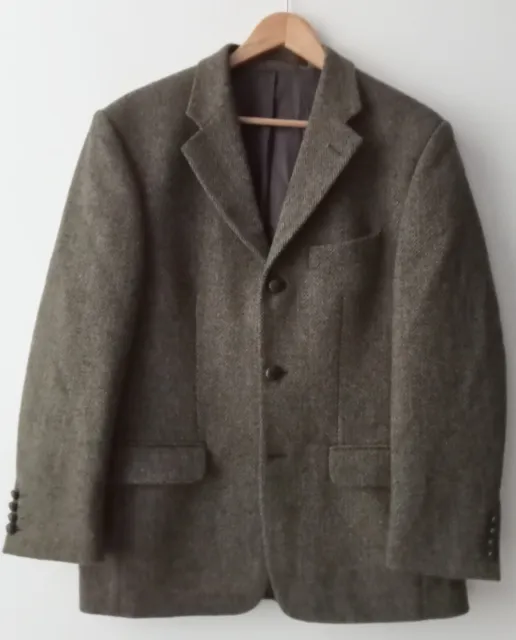 Giacca blazer da uomo HIGHMOOR Harris Tweed lana tweed taglia 40 S, media
