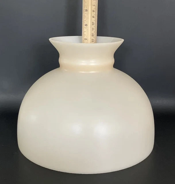 Vintage GWTW 10" Fitter Sandstone Kerosene Oil Or Electric Glass Dome Lamp Shade 2