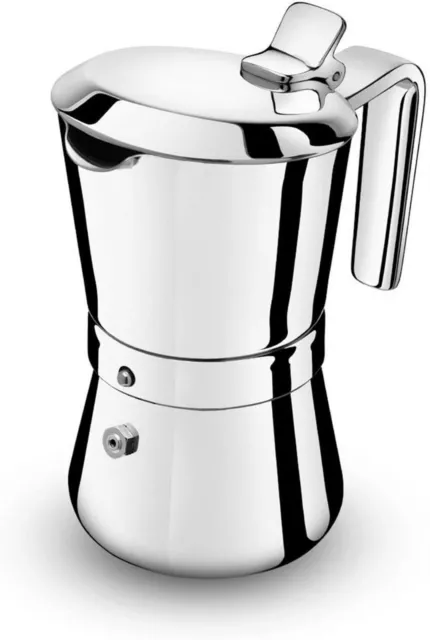 Giannini Giannina caffettiera inox  1 tazza ULTIMO MODELLO coperchio antigoccia 3