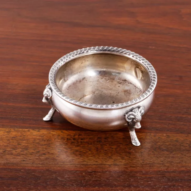 Ellmore Silver Co Sterling Silver Salt Cellar George Ii Reproduction Ram's Head