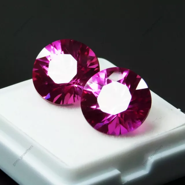 NATURAL CEYLON PINK Sapphire CERTIFIED 20 Ct Loose Gemstone Round Cut ...