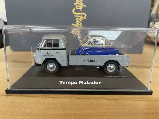 Schuco Auto Tempo Matador Bmw Isetta 1:43 Grey/Blue Teiledienst Limited Edition