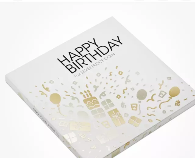 2024 Happy Birthday 1oz Silver Proof Coloured Perth Mint Coin in Gift Card