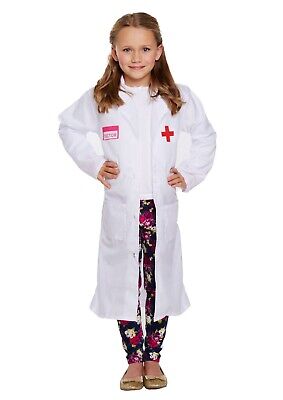 Kids Girls Doctors Coat Jacket Fancy Dress Costume Outfit Large 10 - 12 years
