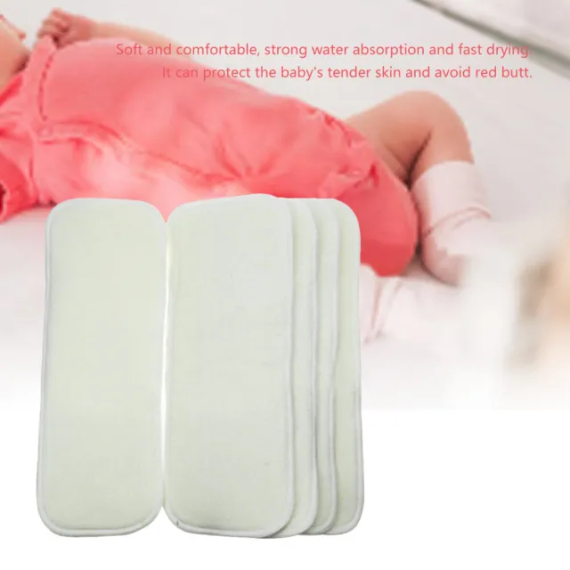 5Pcs/Bag 4 Layer Reusable Washable Inserts Boosters Liners Baby Diaper AGS