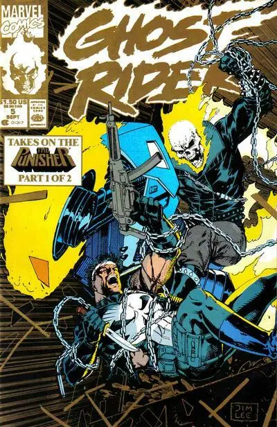 Ghost Rider #5 Volume 2 Marvel Comics 2nd Print Gold Sept 1990 (VFNM or Better)