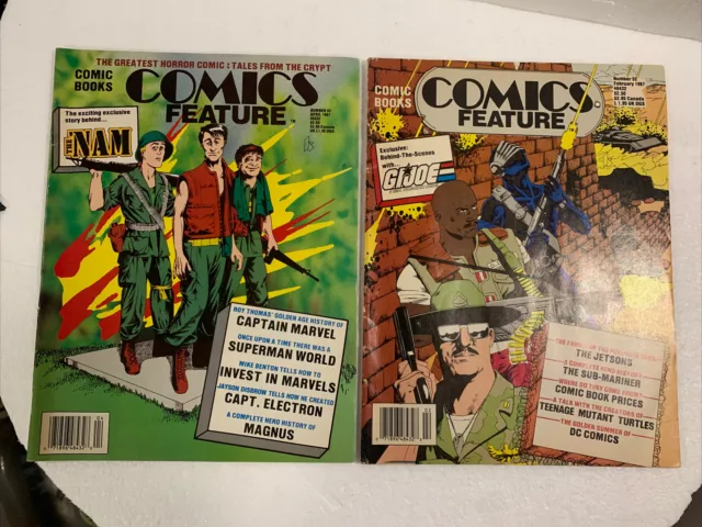 Comics Feature Magazine 52 February 1987 GI Joe G.I.Joe & #54 The Nam Cap Marvel