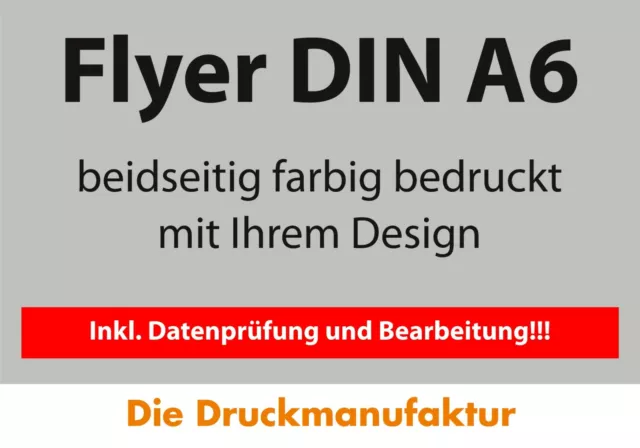 Flyer DIN A6 Handzettel drucken beidseitig farbig Bilderdruckpapier