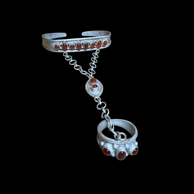 Collier Berbère Ancien En Argent Massif - Traditionnel Ben Yenni, Occasion