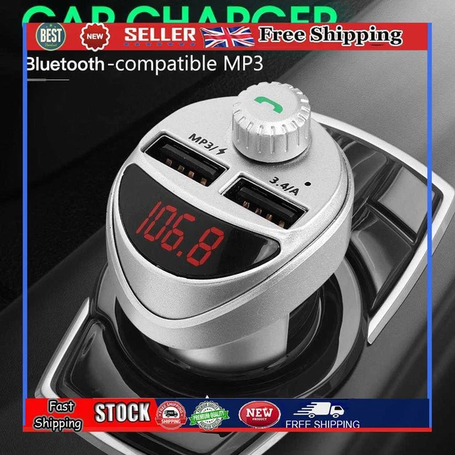 Caricabatterie auto Trasmettitori FM Doppio USB Bluetooth Audio Compatibili Lettori MP3