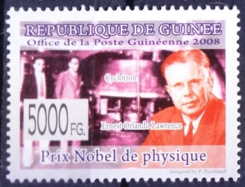 Guinea 2008 MNH, Nobel Physics winner Ernest Orlando Lawrence