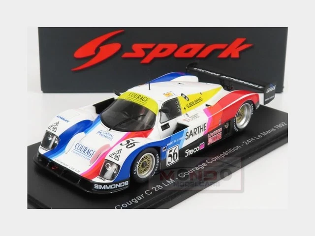 Cougar C12 13 20th 24 Heures du Mans 1985 Spark S9502 - Miniatures