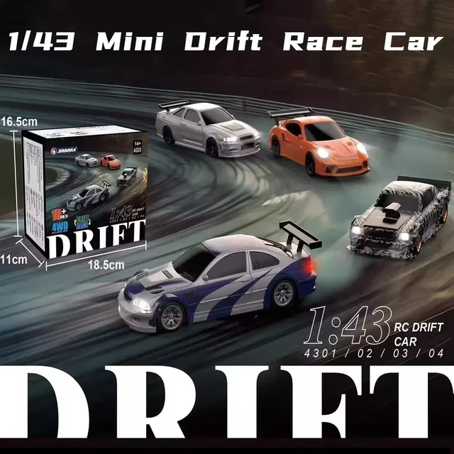 1/43 RC Drift Car 2.4G 4WD RTR RC Auto Mini Auto Da Corsa
