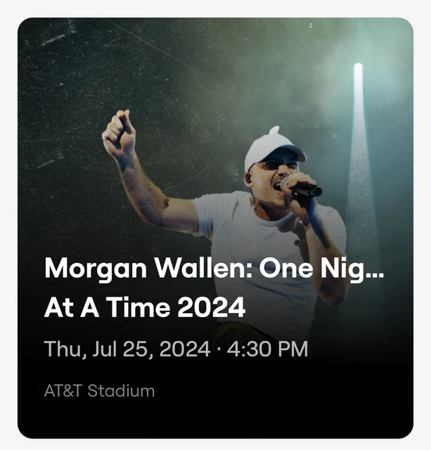 WALLEN TICKETS 7/25/2024, AT&T Stadium, Section 441 Row 17 🔥🔥🔥