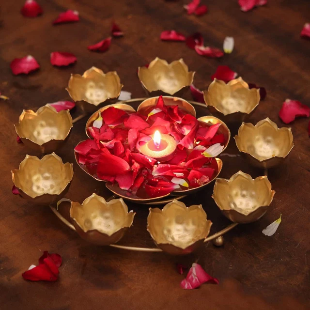 Metal Bowl Rangoli Urli for Diwali Home Décor//Gifting//Showpiece (Size-12 inch)