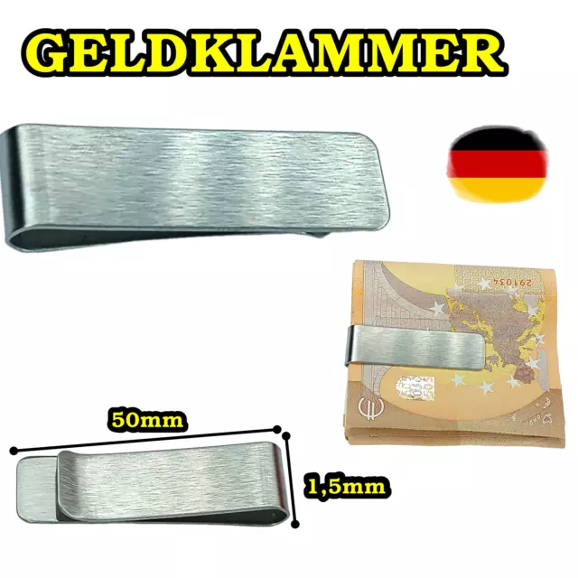 Geldklammer Geldspange Geldclip Edelstahl - SCHNELLER VERSAND