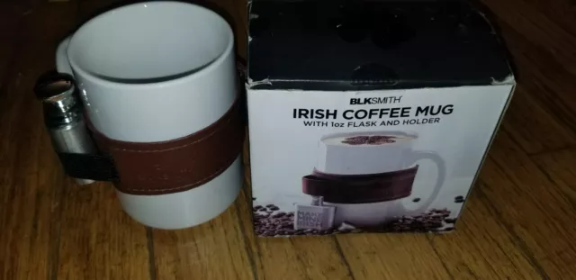 New Open Box Blksmith Irish Coffee Mug w/Mini Flask "Make Mine Irish" GREAT GIFT