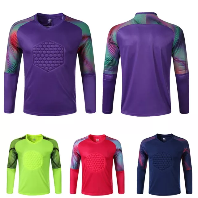 Kids Boys Sports Tops Soccer Football Goalkeeper T-shirt Quick-drying Shirts