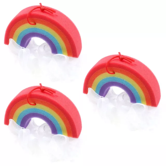 3 Pcs Regenbogen-Körperbürste Körperpeeling Duschbürsten Haushalt