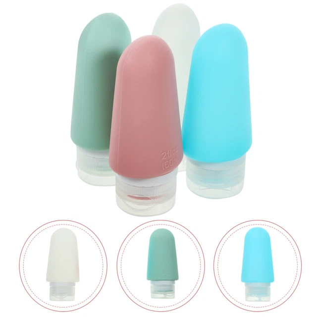 4 pz shampoo vuoto ricaricabile bottiglie da viaggio in silicone antiperdita spremitura