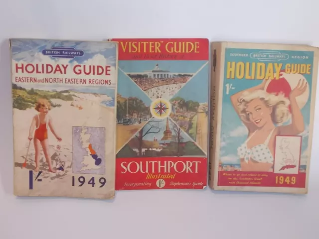 N.3 guide turistiche inglesi/Holiday guide  1949