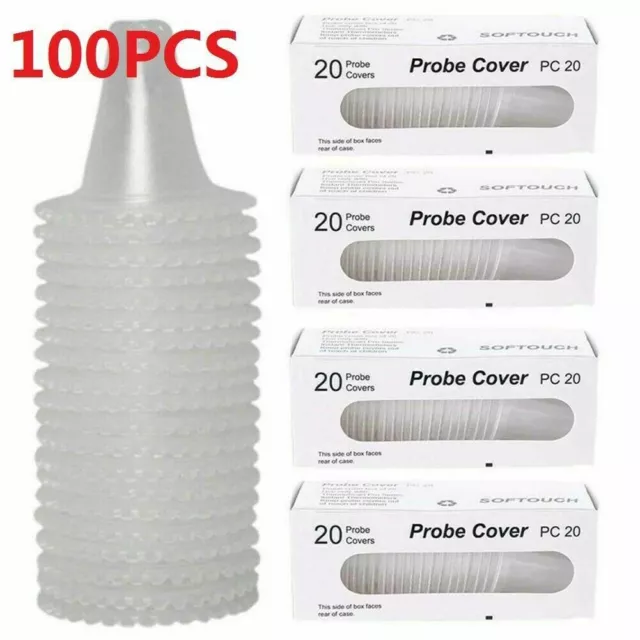 For Braun Thermometer Probe Covers 100x Replace Lens Ear Thermometer Filter Cap