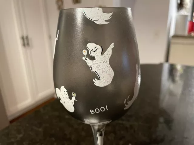 Lolita “Ghost Party” Wine Glass~ Halloween ~ NEW In Open Box 3