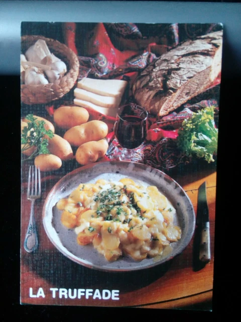 CPSM CPM RECETTE LA TRUFFADE  ÉDITIONS DE LUXE BOS Effet tissé
