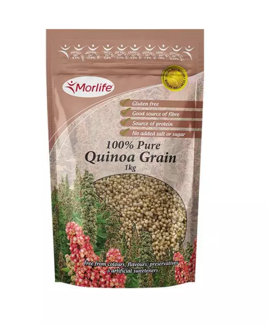 Morlife Quinoa Grain 1kg | Quinoa | Health | Superfood | Certified Organic