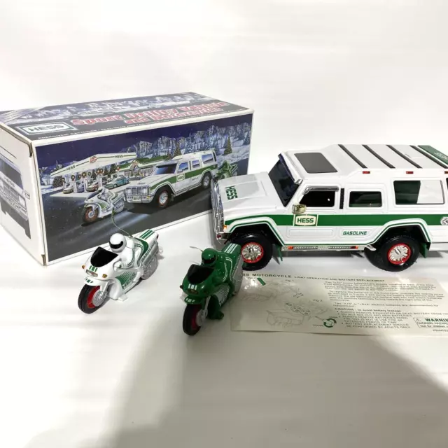 Hess, Sport Utility Vehicle and Motorcycles In Box TESTED WORKS  FAST SHIP.