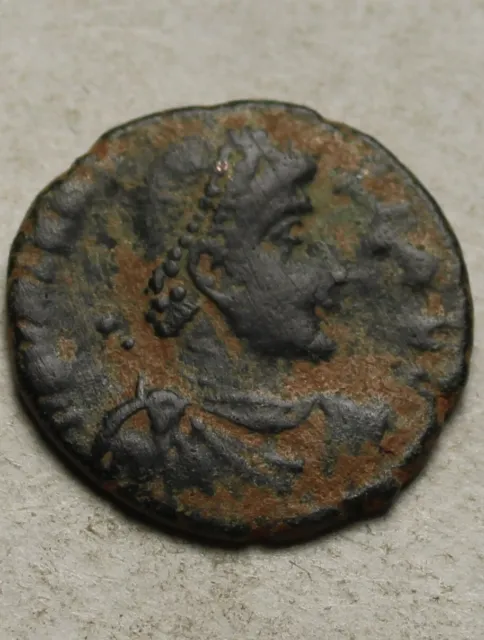 RARE GENUINE ANCIENT Roman coin Emperor Valens 364 Victory Angel wreath ...
