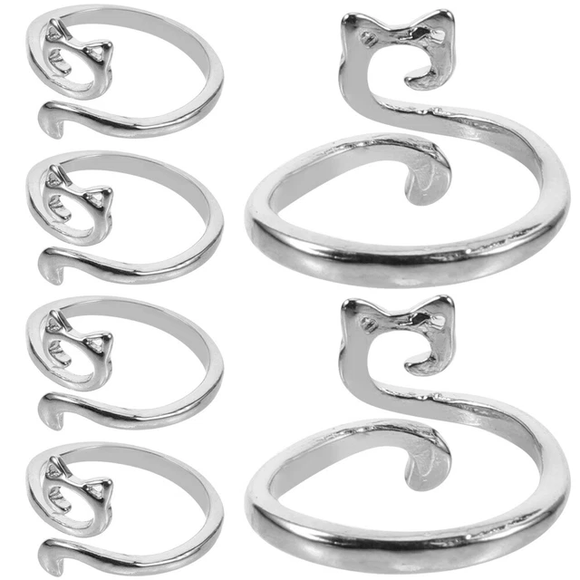 6 Pcs Häkelzubehör Garnführungsring Schlaufenring Häkeln Öffnen Ringe