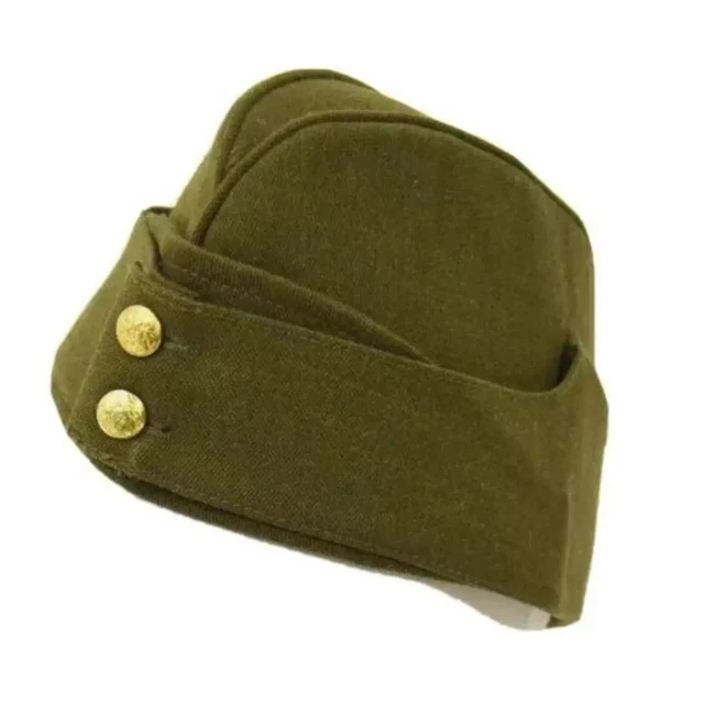 BRITISH ARMY SIDE Cap 1940's WW2 Forage Chip Hat Uniform Khaki Green ...